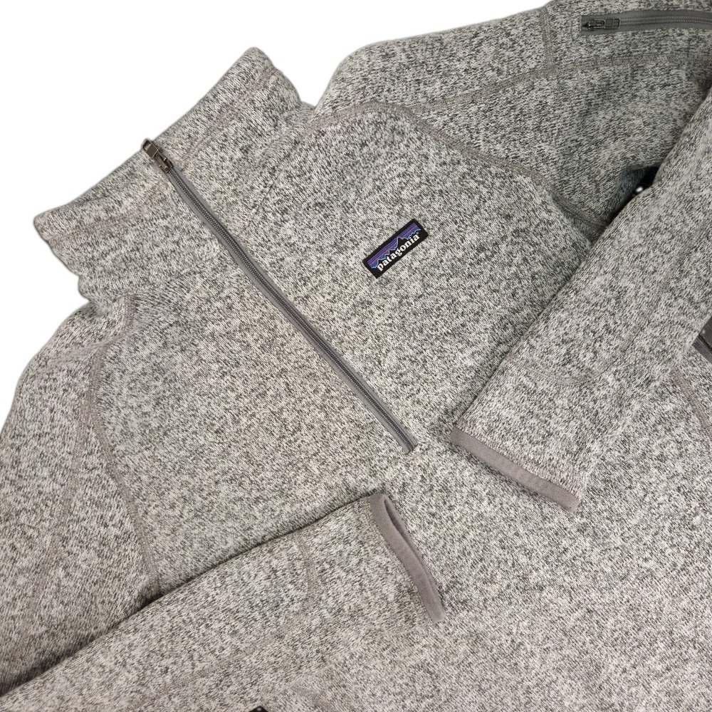 Patagonia Women's Better Sweater 1/4 Zip Fleece Pullover Small Heather Gray
